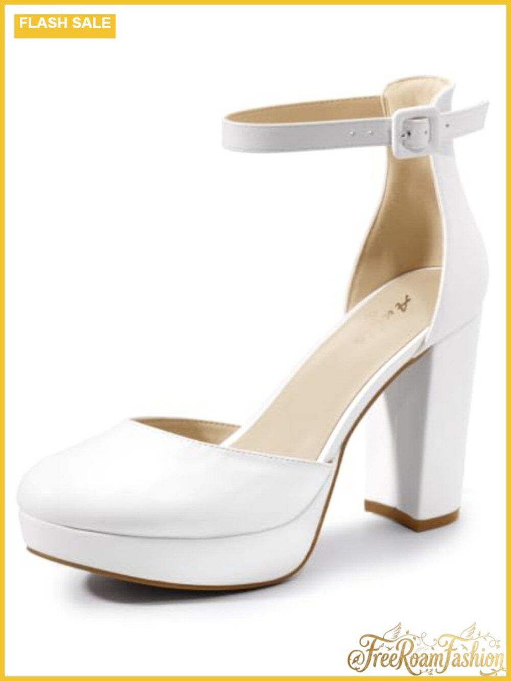 Platform Closed Toe Heels Round Toe Chunky Block Pumps
